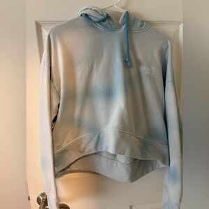The North Face Oversized‎ Cropped Tie dye Blue Hoodie